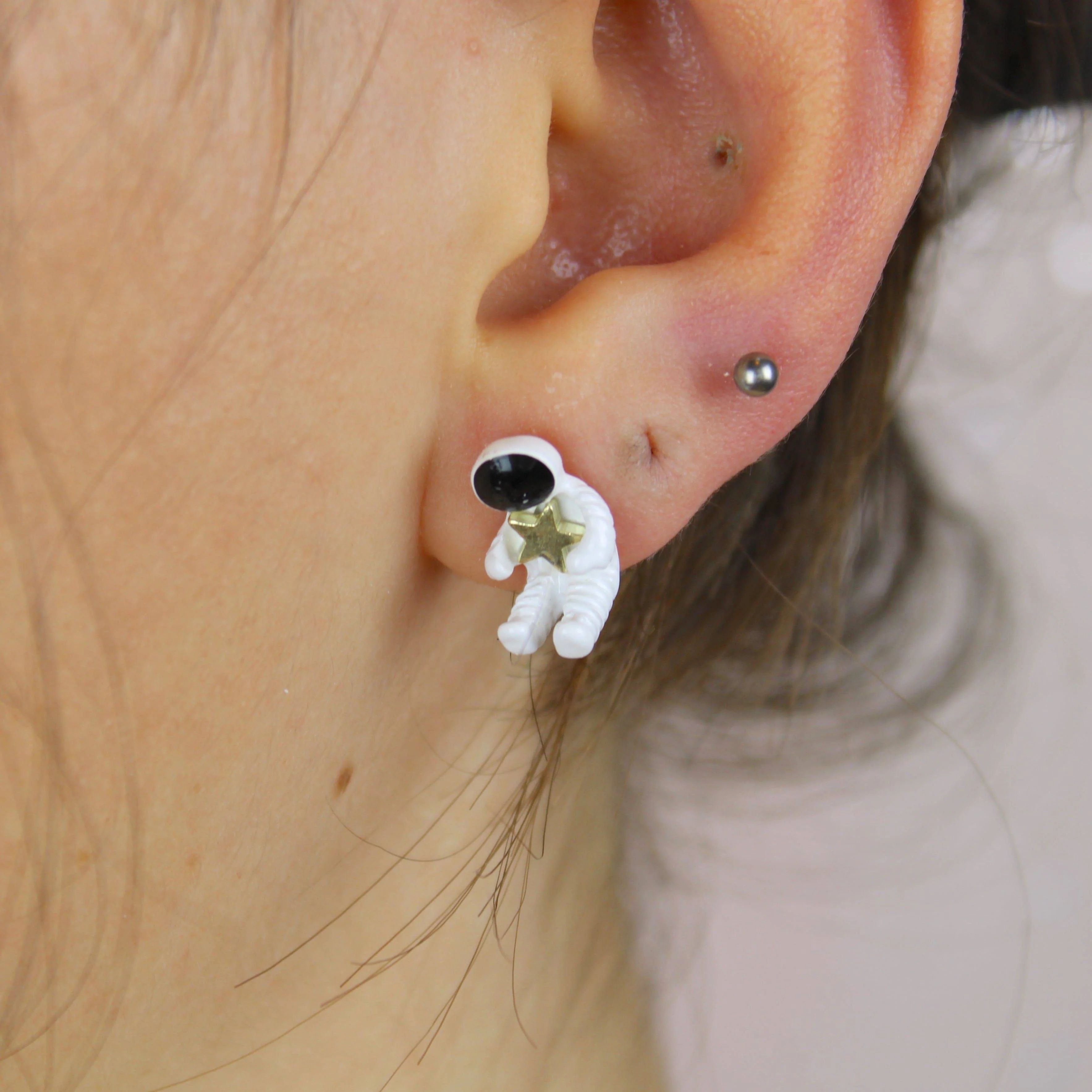 Astronaut Stud Earrings - Image 3